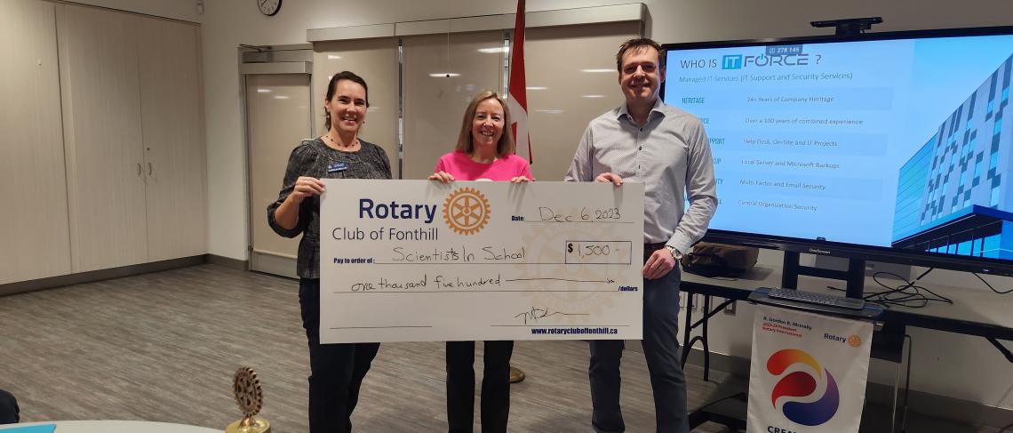 Rotary Club Grants Funds to Scientists in School for Pelham Programs