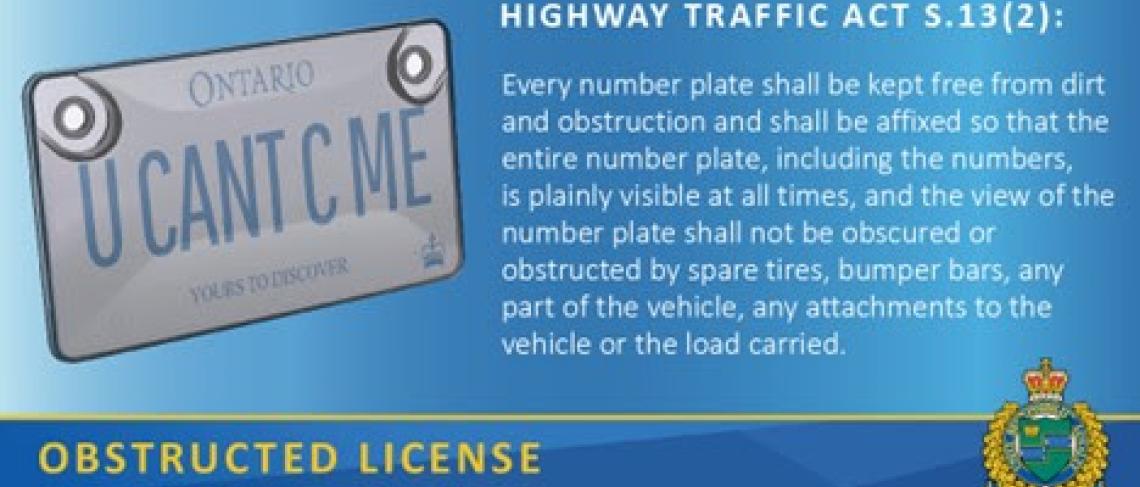 NRPS 1 District Officers Launch Campaign to Address Obstruct Licence Plates – Update 1