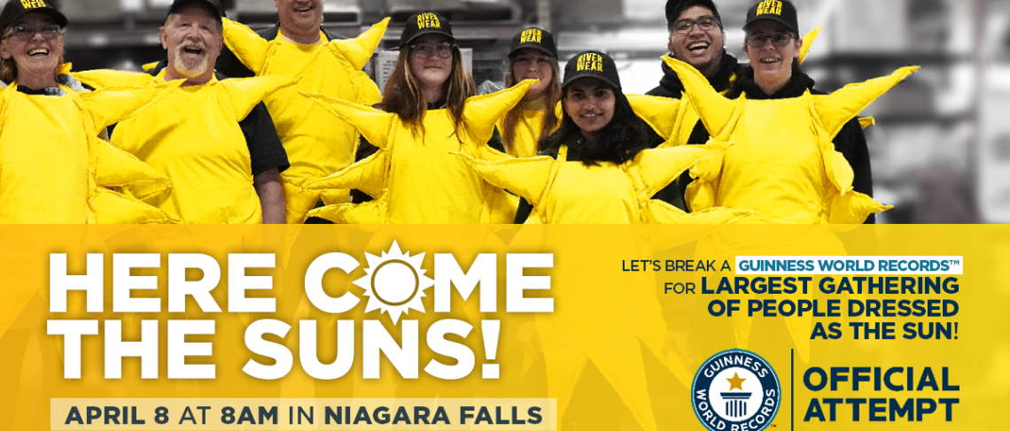City of Niagara Falls attempting to break Guinness World Record on 'Largest gathering of people dressed as the sun'