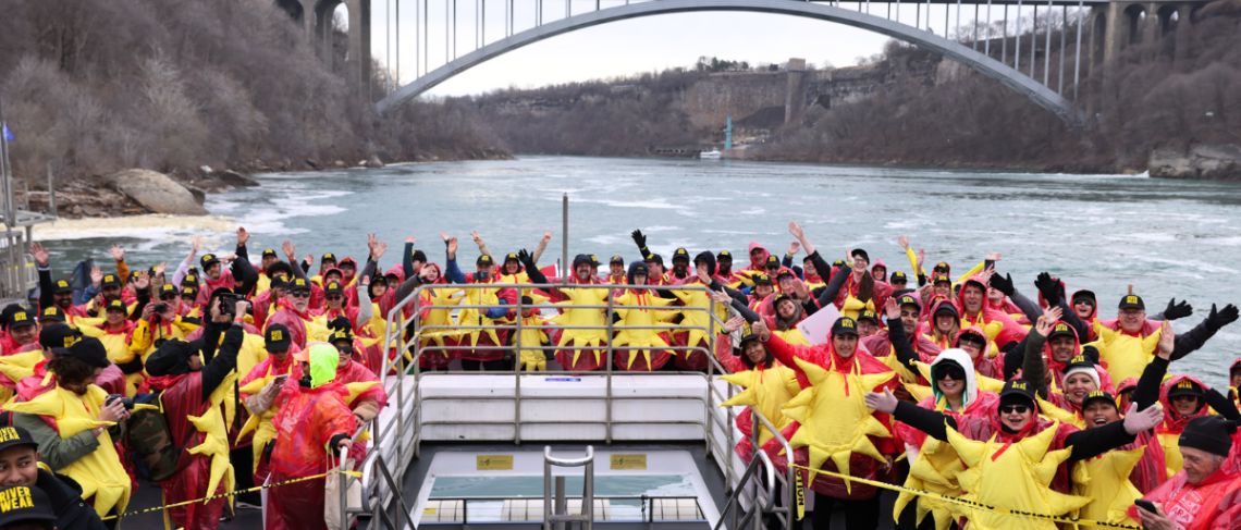 City of Niagara Falls breaks Guinness World Record for 'Largest gathering of people dressed as the sun.'
