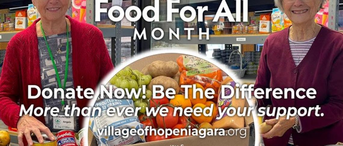 May Is Food For All Month at Village of Hope Niagara