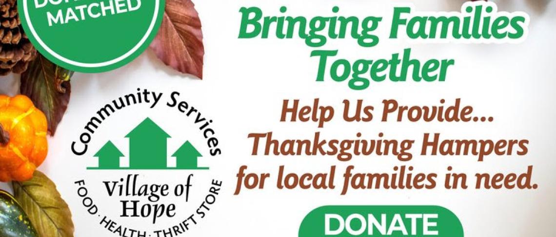 Harvest of Hope Thanksgiving in Lincoln is Bringing Families Together for our neighbours in need on through October 14.