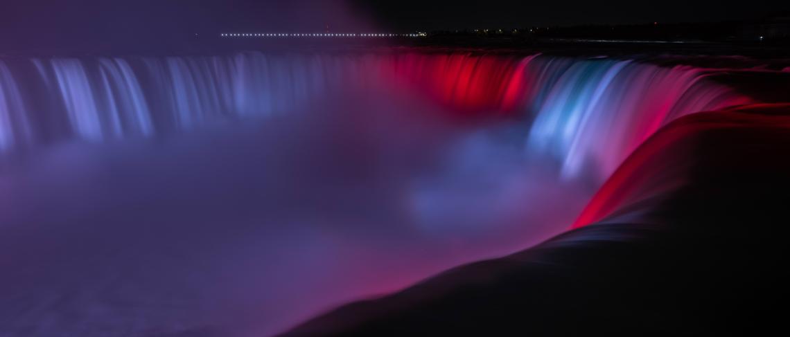 Niagara Falls to be Illuminated in Red and White  to Celebrate 60 Years of the Canadian Flag
