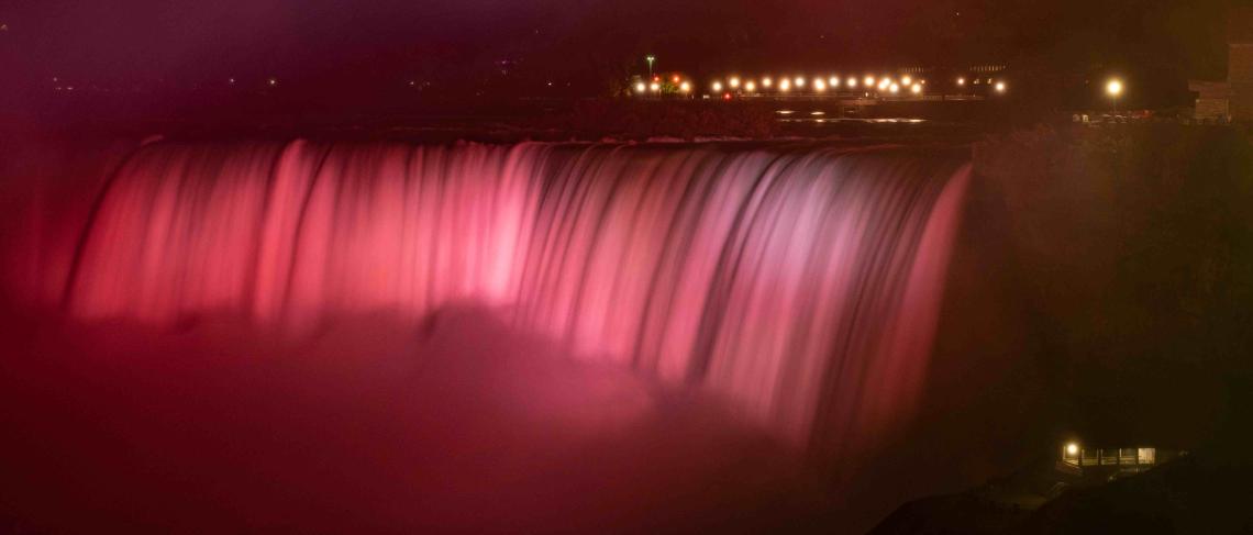 Niagara Falls to be Illuminated in Red and Pink  to Celebrate Valentine’s Day  