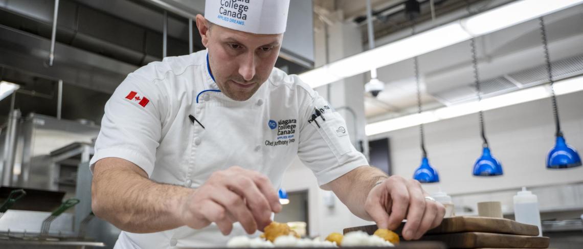 Niagara College Benchmark spotlight shines on Chef Riley Bennett