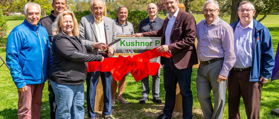 City cuts ribbon on Joe Kushner Park in honour of longest-serving St. Catharines councillor