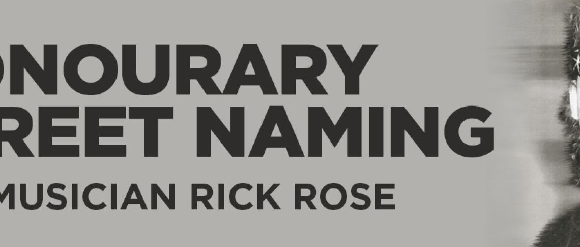 Honourary Street Naming for Niagara Falls musician Rick Rose