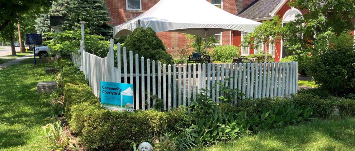NOTL Museum’s Community Courtyard Relax, Stretch, Play, Chat…