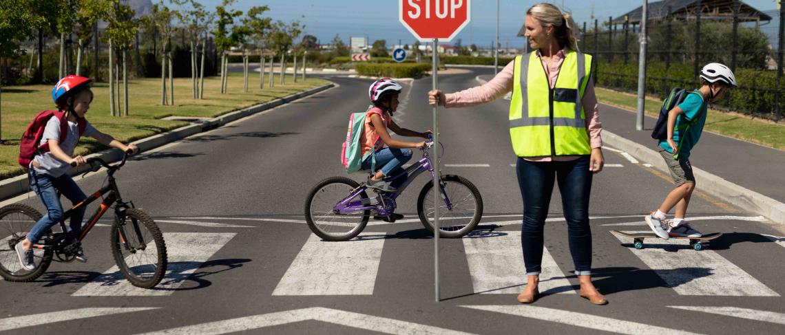 Here comes the...Students! New PXOs Come Together in Fenwick to Enhance School Zone Safety 