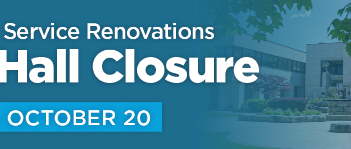Temporary closure of Niagara Falls City Hall begins Monday, July 21, to accommodate customer service renovations
