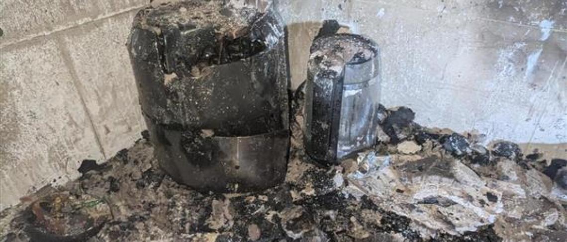 Air fryer fire