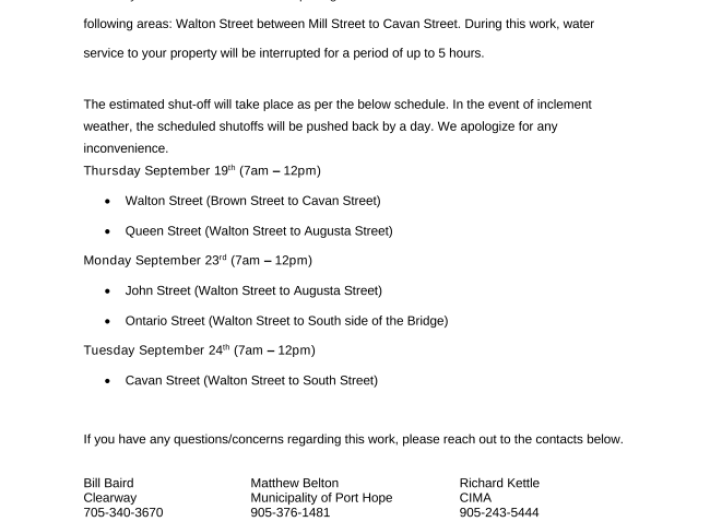 Municipality of Port Hope