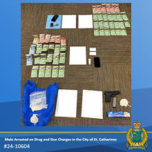 Male Arrested on Drug and Gun Charges in the City of St. Catharines