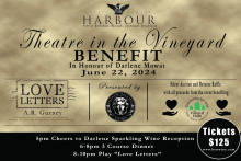 Theatre in the Vineyard June 22 – A Benefit for Village of Hope Niagara in Honour of Darlene Mowat