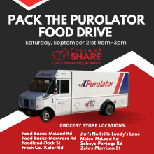 Pack the Purolator: Join the Fight Against Hunger in Niagara Falls on September 21st