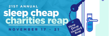 Sleep Cheap Charities Reap reservation dates & details announced 