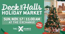 A new holiday market, 'Deck the Halls', is set to launch at the Niagara Falls Exchange 