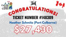 Heather Schmitz Wins $27,430 in Port Cares Spring Ka-Ching 50/50 Draw