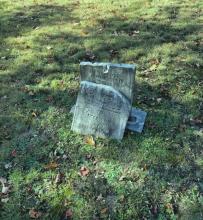 damaged headstones
