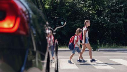 New sidewalk and first Pedestrian Crossover installed at Nelles Road South