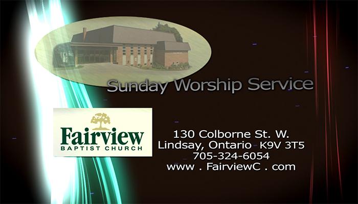 Fairview Baptist Sunday Service