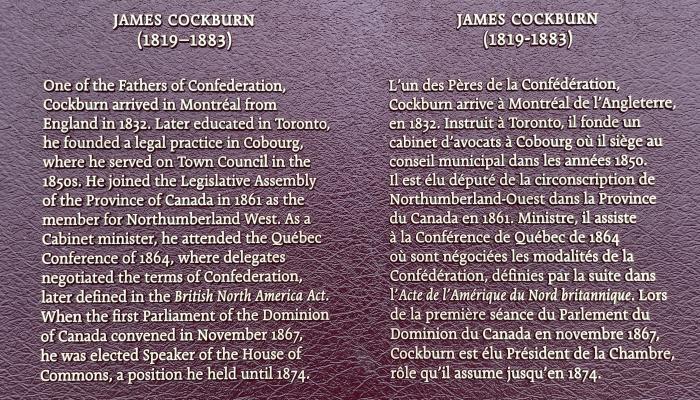 James Cockburn - A Canadian of National Historic Significance Ceremony